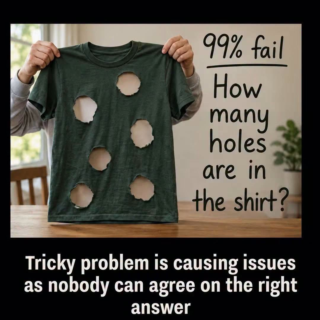 How Many Holes Are in This Shirt? The Puzzle That Is Dividing the Internet image