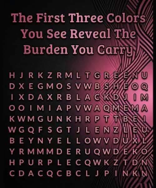The First Three Colors You See Reveal the Burden You Carry image