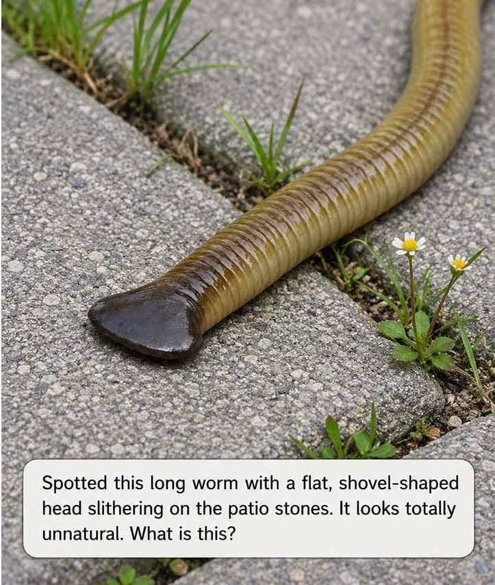 What Is This Long Worm with a Shovel-Shaped Head? image