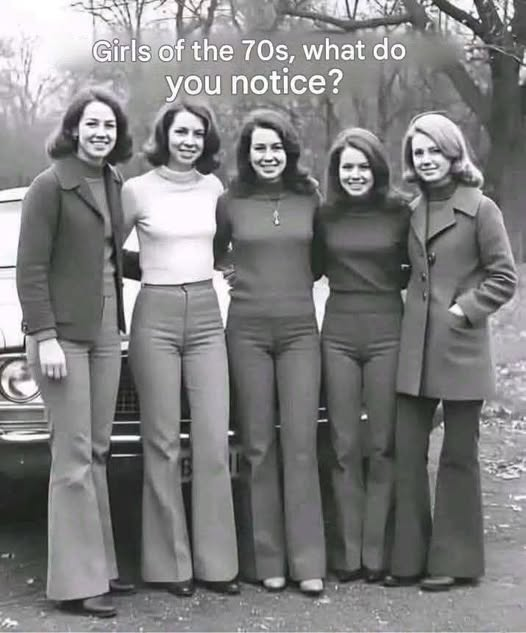 What Do You Notice in This Photo of Girls from the 1970s? image