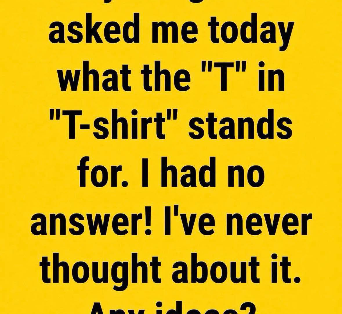What Does the T in T-Shirt Stand For? image