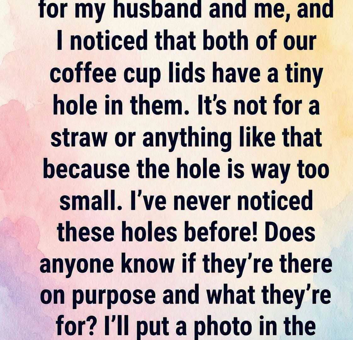 What Is the Tiny Hole on a Coffee Cup Lid For? image