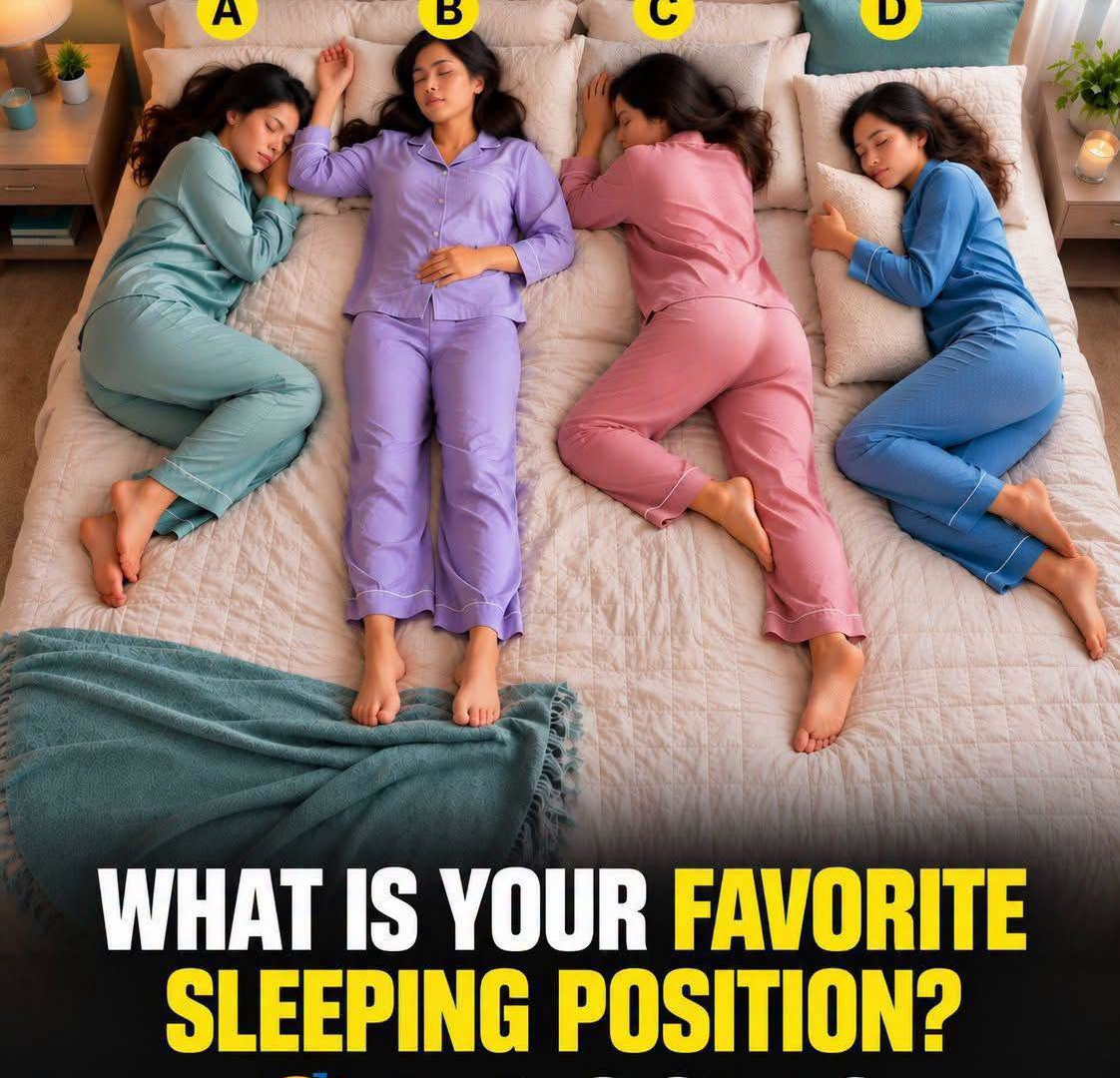What Is Your Favorite Sleeping Position? A, B, C or D? image