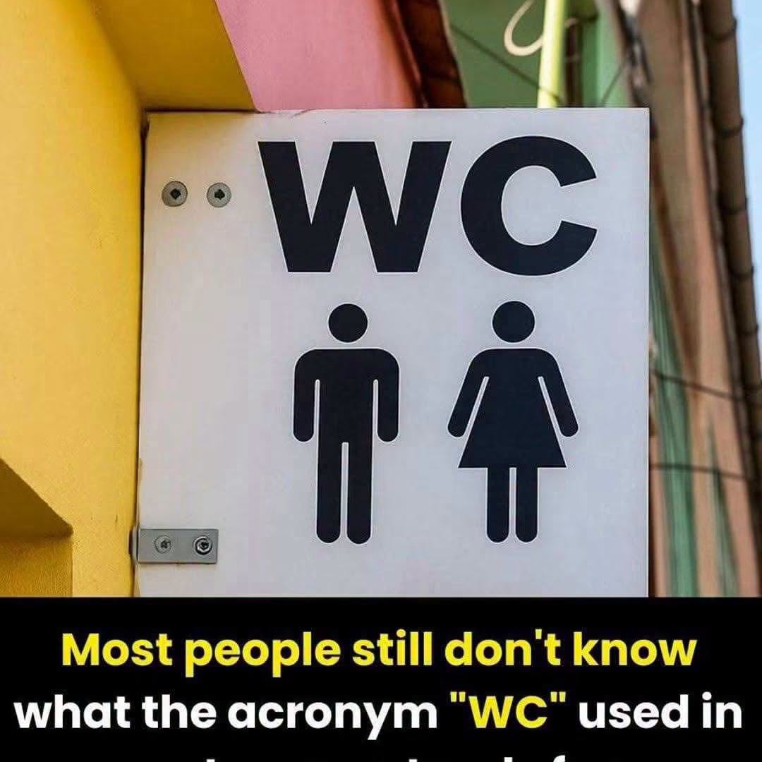 What Does the Acronym "WC" Stand For? image