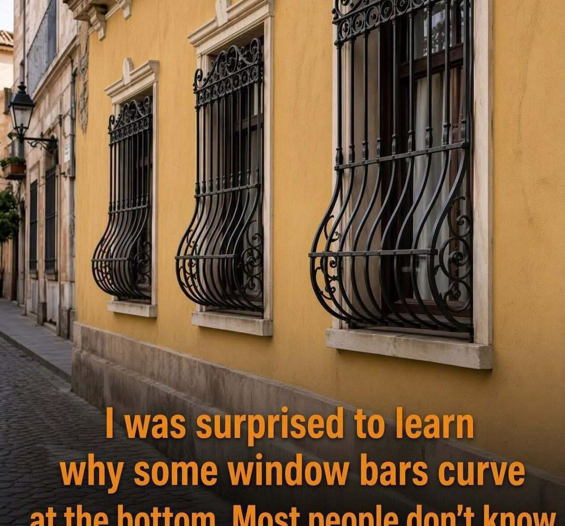 Why Do Some Window Bars Curve at the Bottom? image
