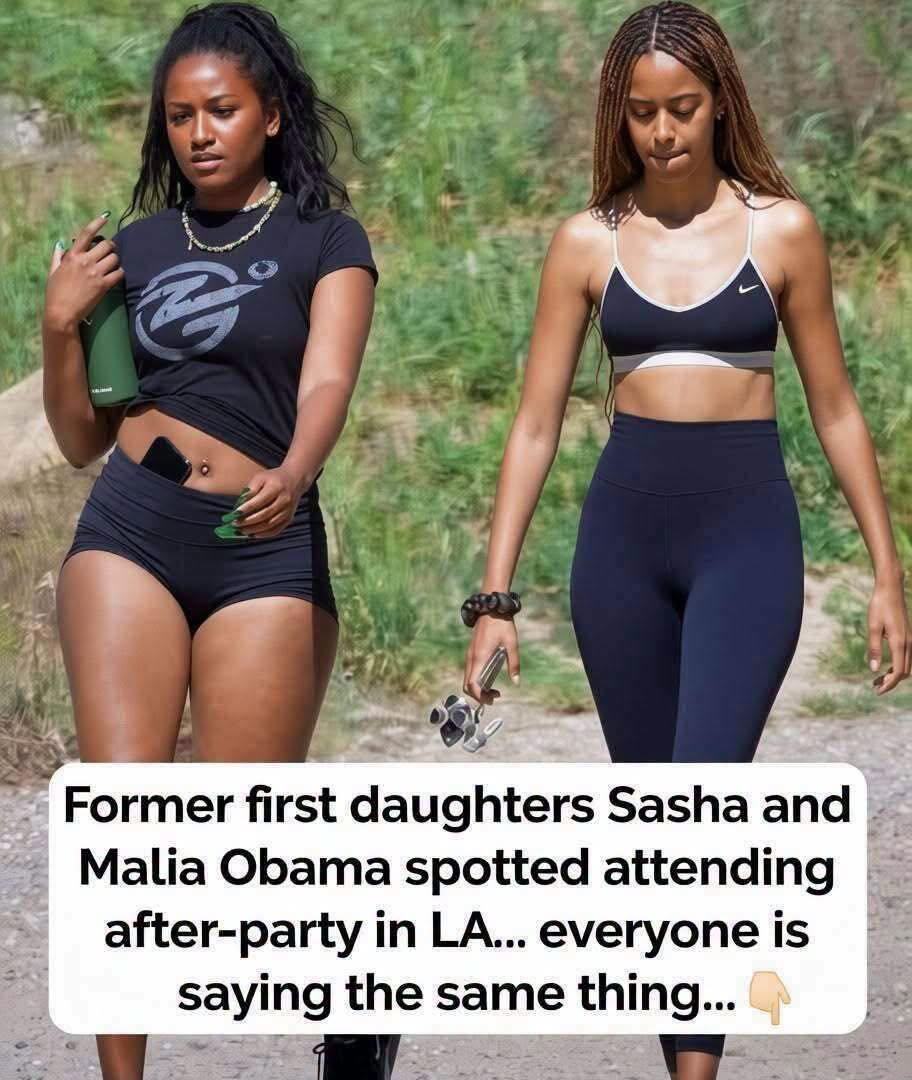 Former first daughters Sasha and Malia Obama spotted attending Drake’s after-party in Los Angeles… and everyone is saying the same thing… image